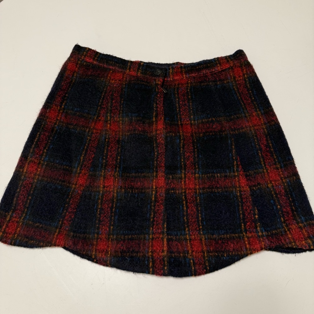 Cooperative Red and Black A-Line Mini Skirt